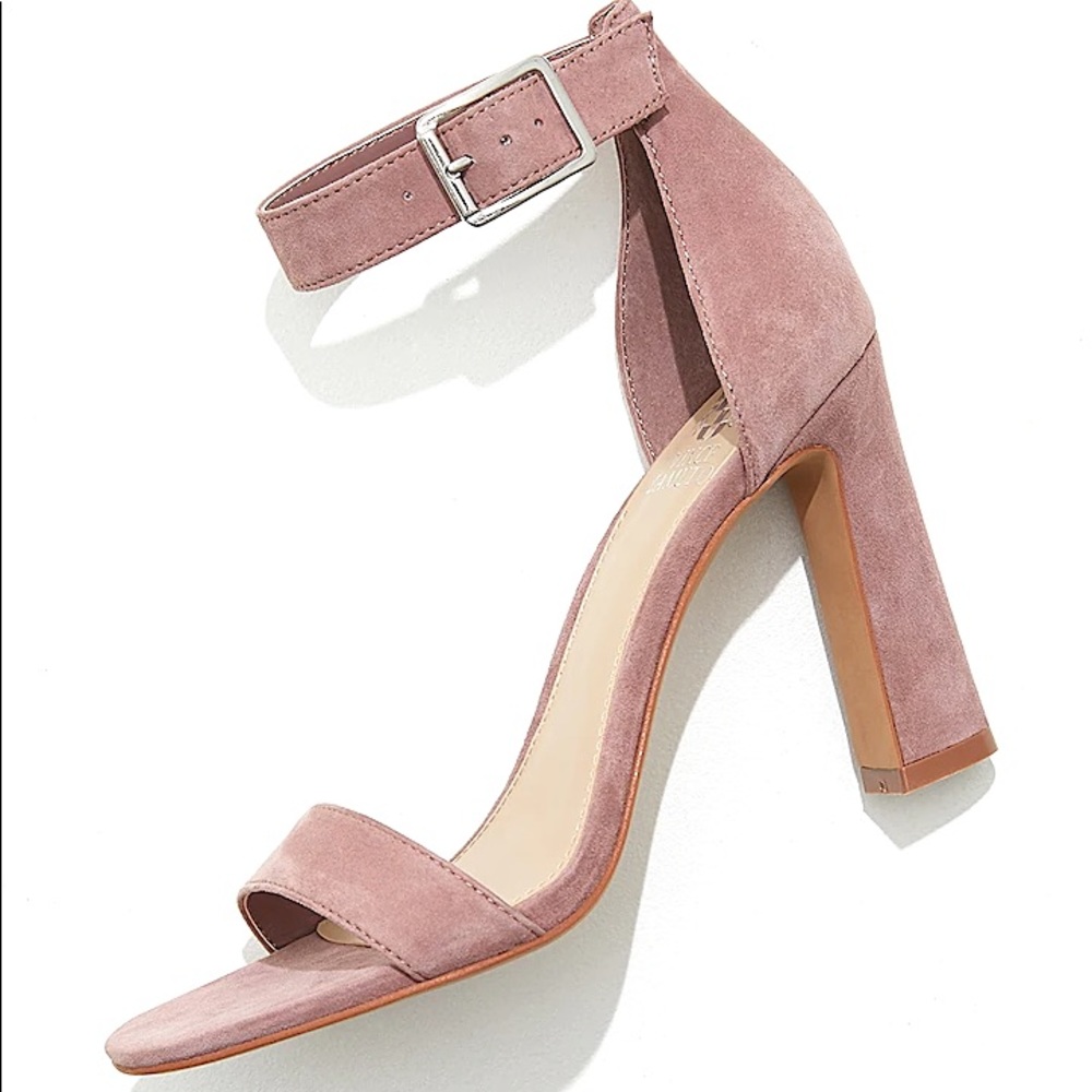 Vince Camuto Acelyn Mauve Taupe Suede Sandal